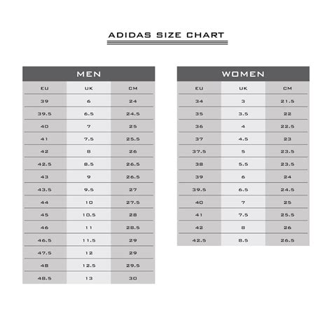 adidas size chart 2022